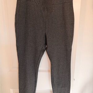 LOFT Black and Gray Straight Leg Pants